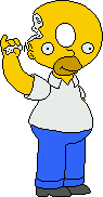 Homer with a Donut Head